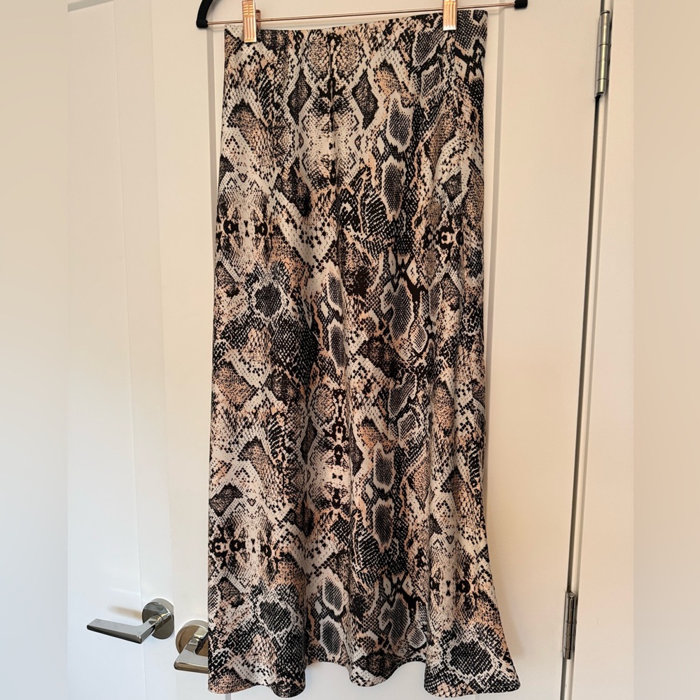 Black Tape Snake Pattern A-Line Skirt